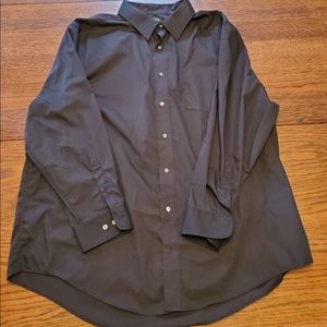 Men’s George Black Long Sleeve Dress Shirt Size 2XL (50-52 Chest, 34-35 Sleeve)